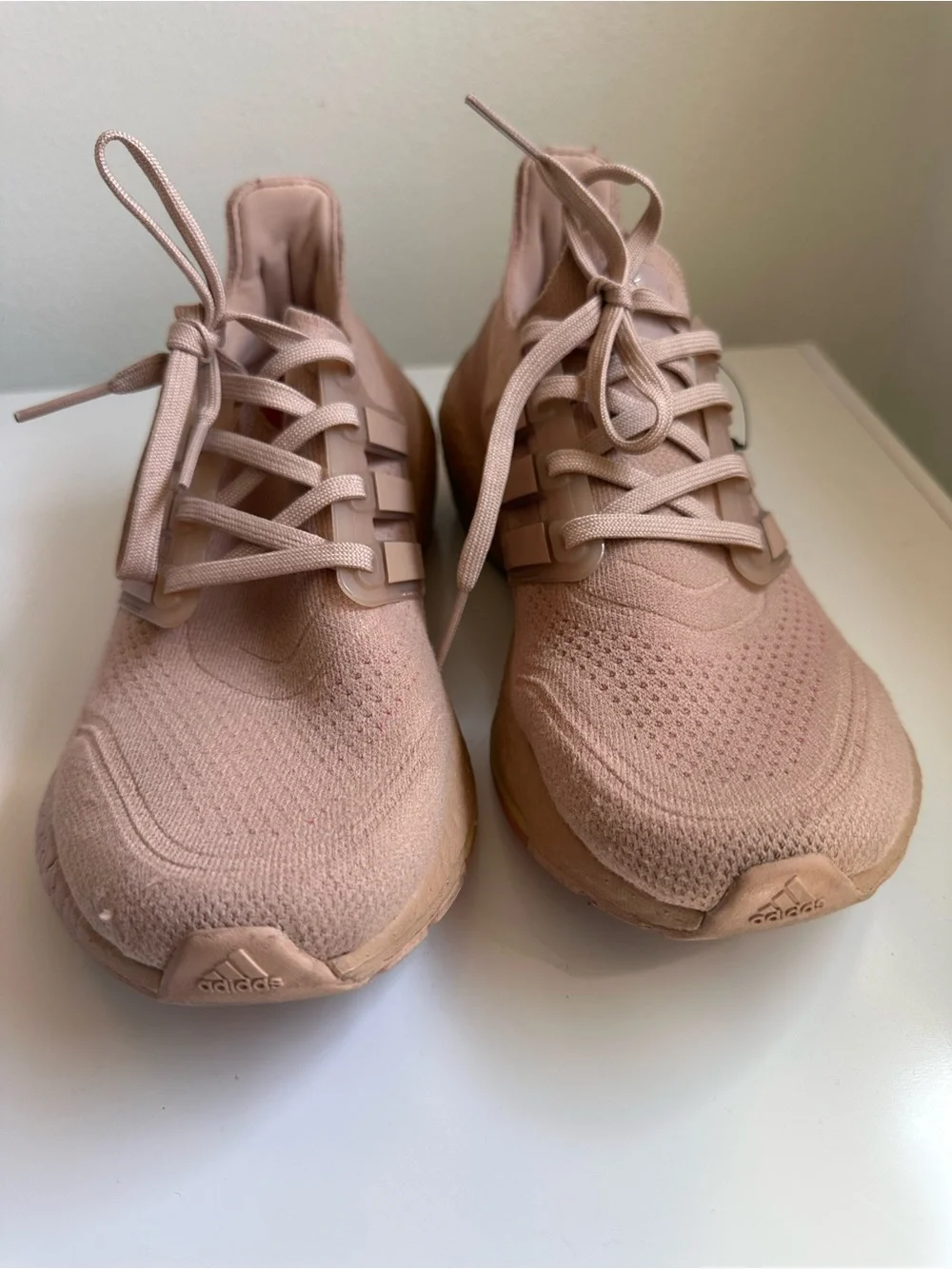 Adidas Women’s Blush Pink Knit Running Sneakers